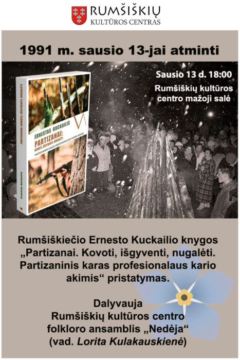 Renginys 1991 metų sausio 13-jai atminti Rumšiškių kultūros centre.