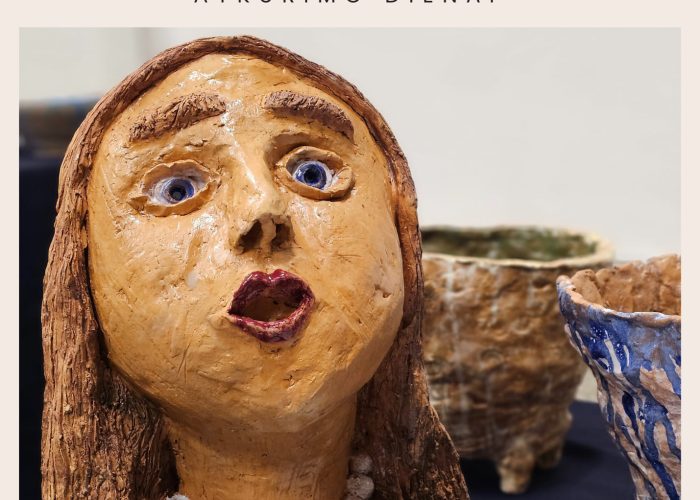 Pravieniškių vaikų keramikos būrelio mokinių naujausių darbų paroda