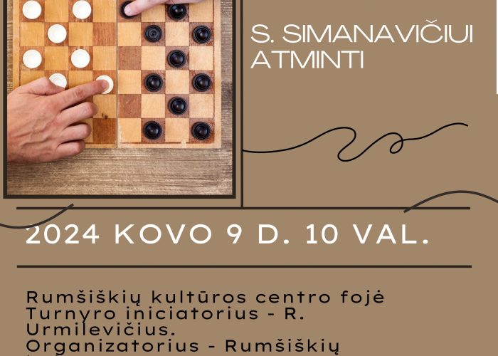 Šaškių turnyras S. Simanavičiaus atminimui
