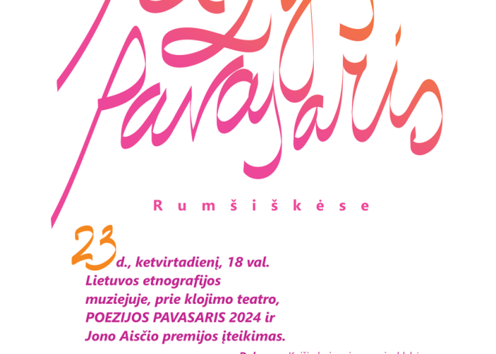 Poezijos pavasaris 2024. Jono Aisčio literatūros premijos įteikimas